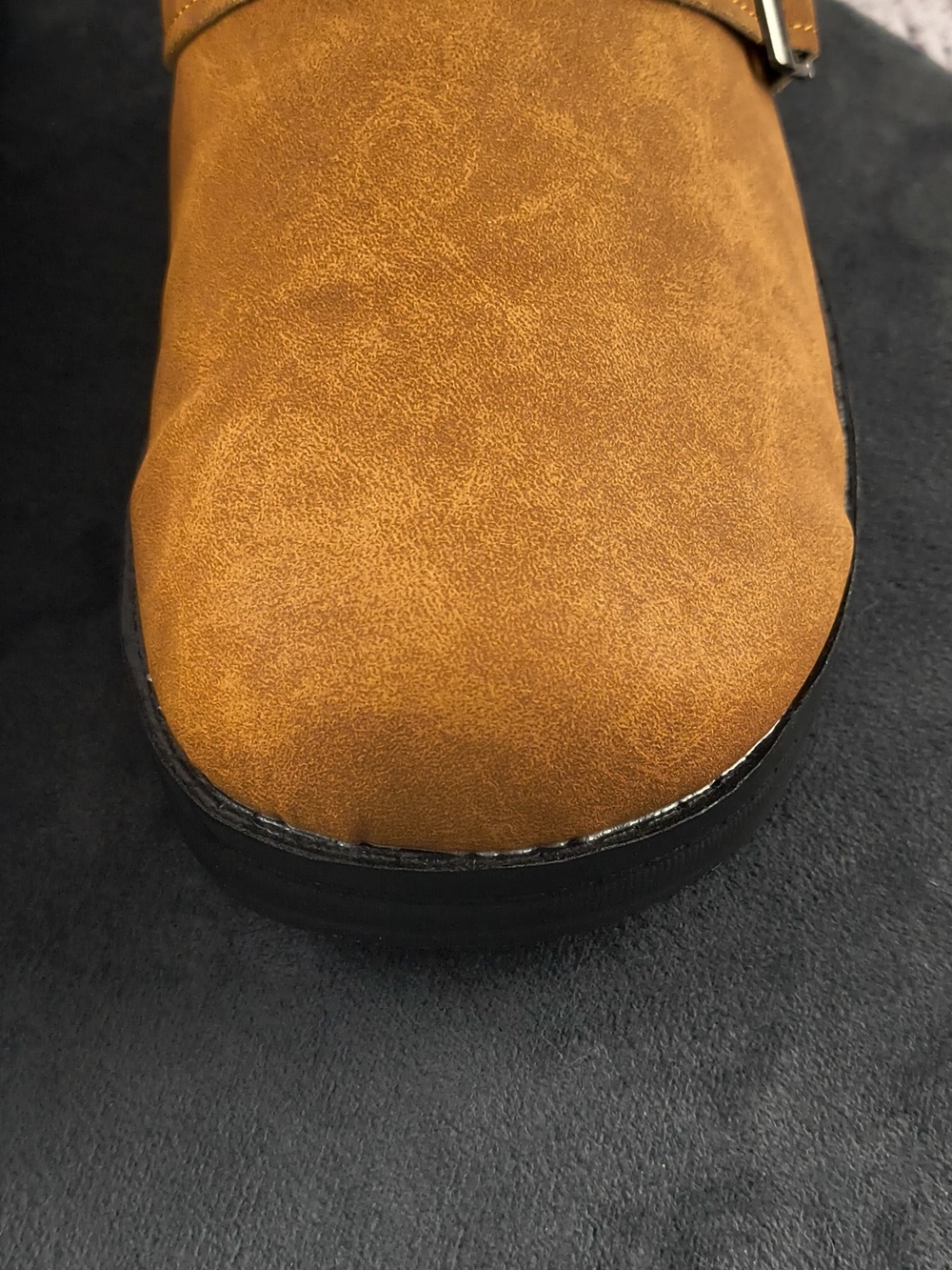Casual Mule Clogs in Cognac Brown - Picture 6 of 9